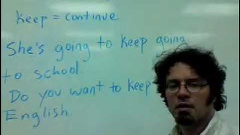 How to use the word "keep" in English