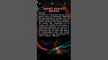 Input Device Mouse #Shorts104