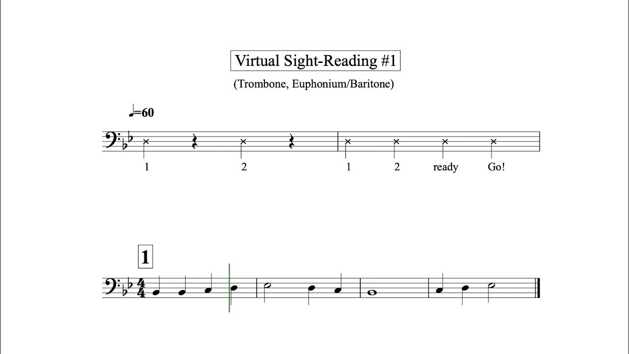 Virtual Sight Reading Level 1 (Trombone, Euphonium/Baritone) YouTube