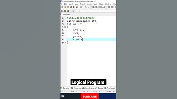 Logical Program 🙆‍♂️🙆‍♂️ in C++ #youtubeshorts #coding #shortvideo #shorts