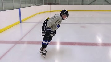 Power Skating: Backwards inside edge.  Touch ice