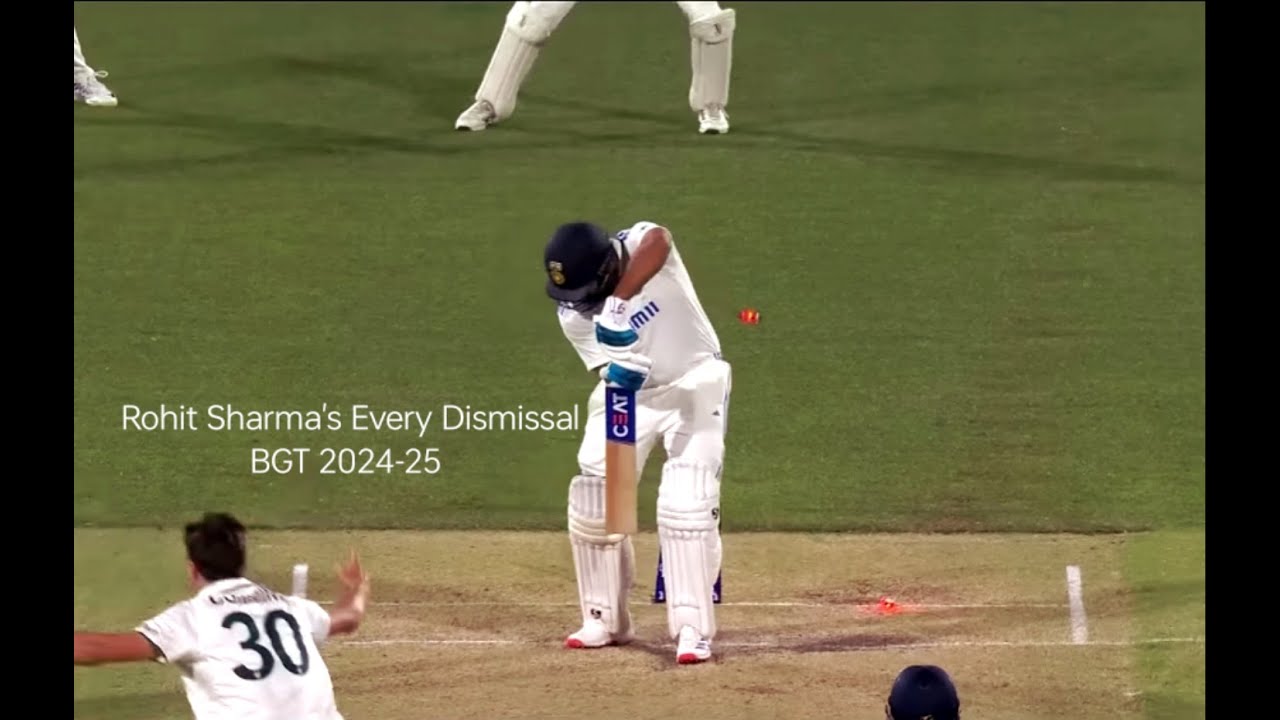 Every dismissal of Rohit Sharma in Border Gavaskar Trophy 2024-2025