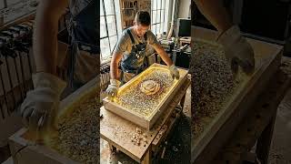 Luxury Gold Epoxy Coffee Table Transformation