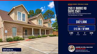 25511 Budde Rd Ste 2501, The Woodlands TX | 2,825 SF Office Condo For Sale $621K or Lease $12.50/SF