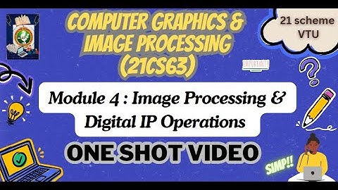 Mod 4-Image Processing & IP Operations-Important Topics| CG&FIP(21CS63) |ONE SHOT VIDEO #21cs63 #vtu