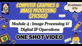 Mod 4-Image Processing & IP Operations-Important Topics| CG&FIP(21CS63) |ONE SHOT VIDEO #21cs63 #vtu
