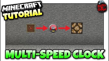 Minecraft PS4 - MULTI-SPEED CLOCK - Redstone Tutorial - Xbox / MCPE / PS3 / Switch
