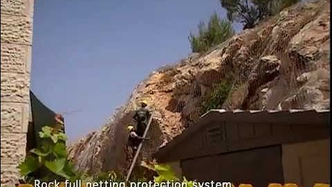 Prevention of Rockfall by netting protection