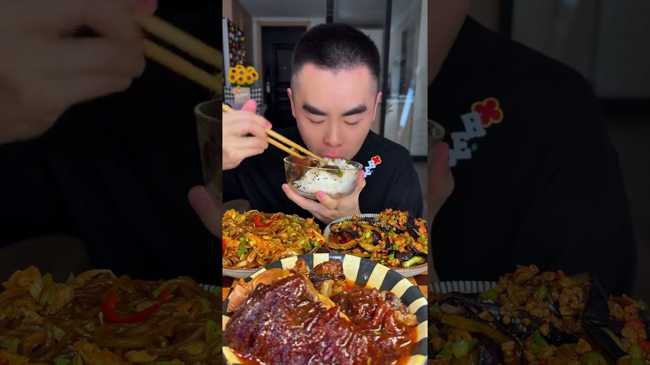 Mukbang Chinese Food Braised Beef Tendon and Pork Belly ASMR Eating Show 