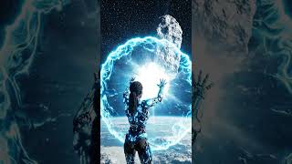 Cosmic Warrior vs Asteroid ☄️#space #scifi #future #universe #earth #cosmos #galaxy #cosmicvision