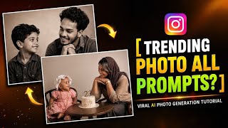 Trending Childhood Vs Present Ai Photo Prompt 😍 | Childhood & Present Look Tutorial | Me & My Little