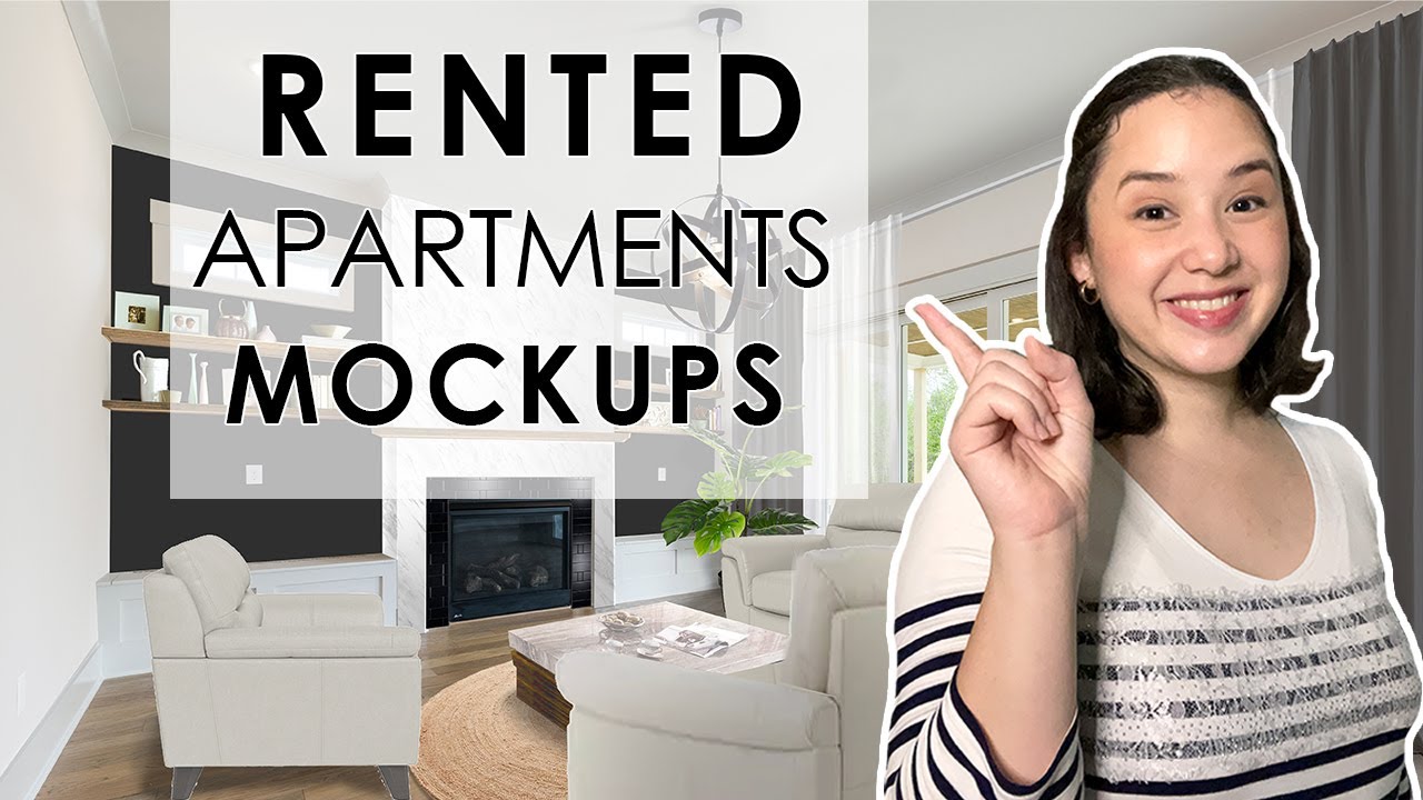 How to decorate an Empty RENTED Apartment - Mock ups!