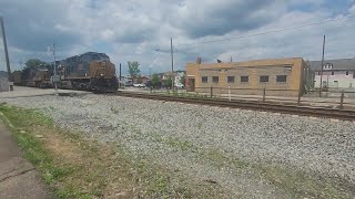 4 CSX TRAINS AND ONE LONG CSX AUTORACK TRAIN