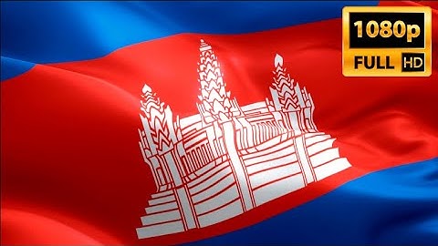 Cambodia waving flag. National 3d Siem Reap flag waving. Sign of Cambodian‎. Cambodia flag Full HD