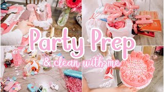 PARTY PREP AND CLEAN WITH ME // CLEANING MOTIVATION // FALL HOMEMAKING // SAHM // SUNDAY RESET