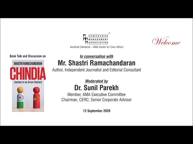 Book Talk and Discussion on CHINDIA – Journey to an Asian Century