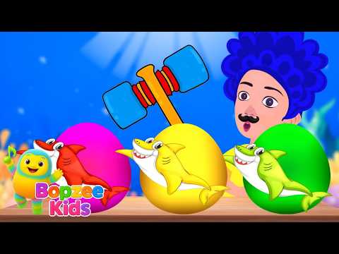 🥚🦈 Surprise Eggs Baby Shark | 30 Minutes of Kids Songs & Nursery Rhymes – Bopzee Kids