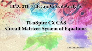 Circuit Matrices System of Equations - TInSpire CX CAS