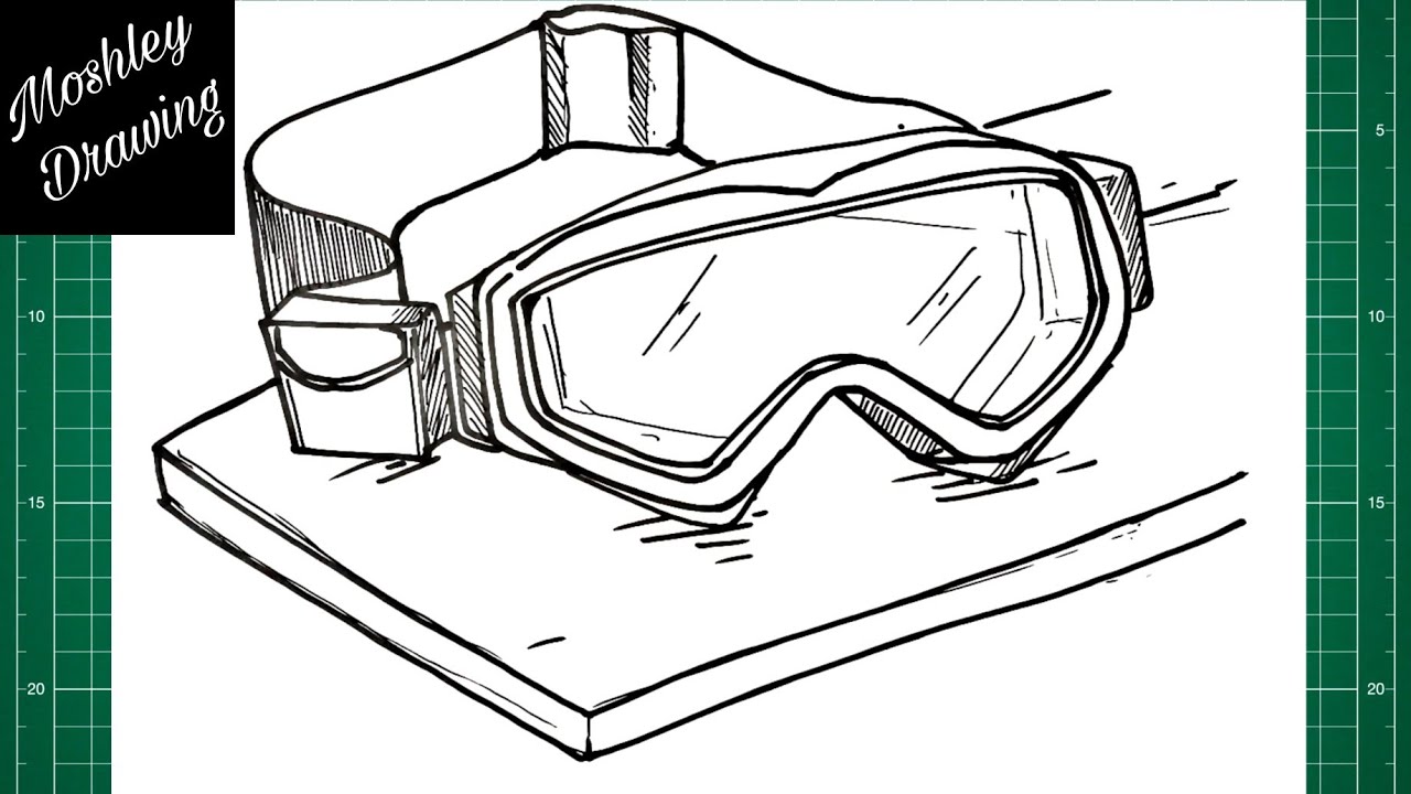 How to Draw Swim Goggles - HelloArtsy