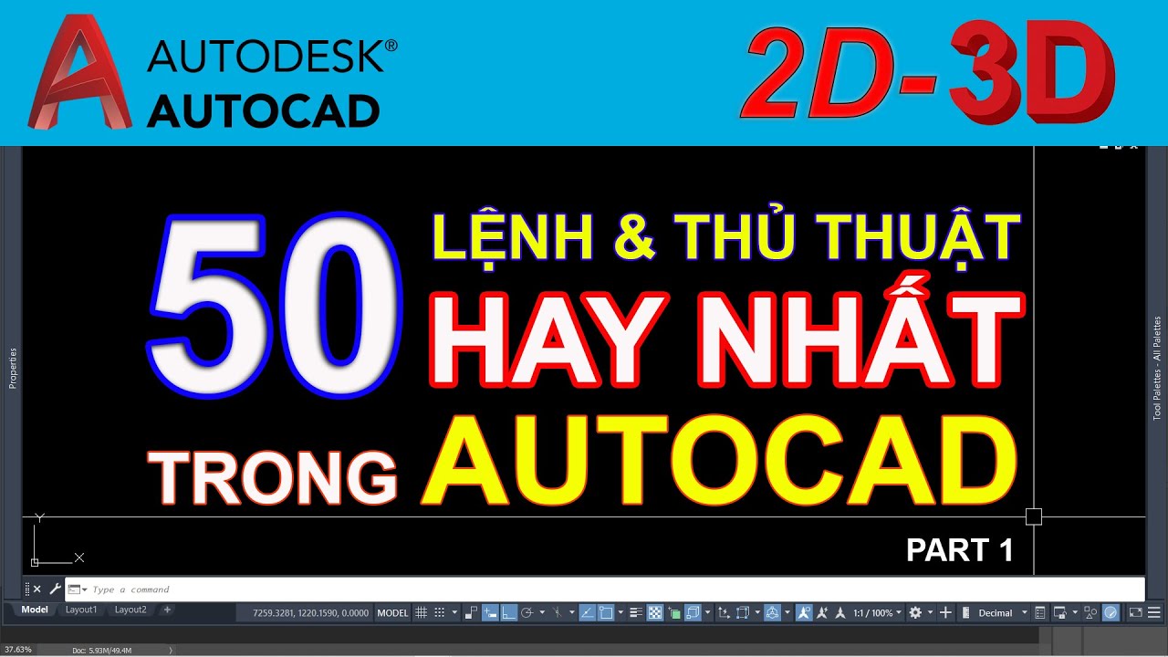 LỆNH HAY TRONG AutoCAD | THỦ THUẬT AutoCAD – Phần 1 | HocDoHoaOnline