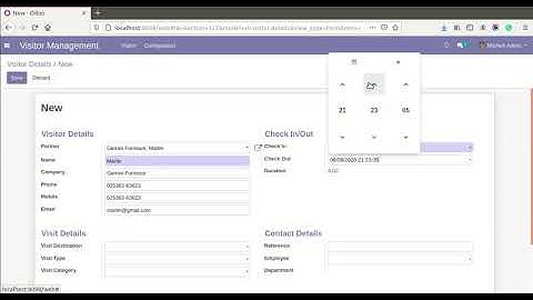 Visitor Management System Odoo