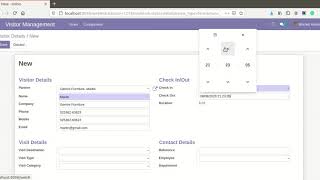 Visitor Management System Odoo