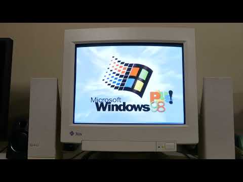 Windows 98 startup on ABit desktop