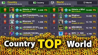 8 ball pool - World & Country League Top in Just 2 Hours 🙀 ITz BILAL gaming