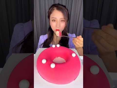 cake eating#113#asmr シチュボイス#샤오위 먹방# 먹방# asmr シャンプー#eating show#mukbang#seafood#chinese eating#short