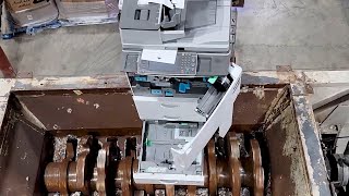 You'd Have Seen Largest Photocopy Machine Got Crushed By Modern Dangerous Heavy Shredder Machine