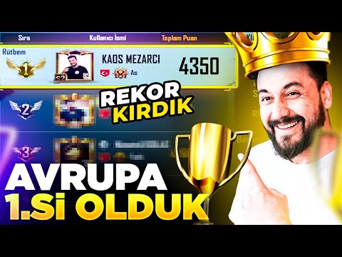 AVRUPA 1. OLDUK DÜNYA REKORUNU KIRDIK / PUBG MOBILE RANK