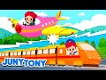 *NEW* ¿Cuál es Más Rápido? | Auto, Tren, Avión, Cohete | Canciones Infantiles | JunyTony en español