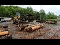 Watching The Big Boys Work: Hauling Logs & Building Walls