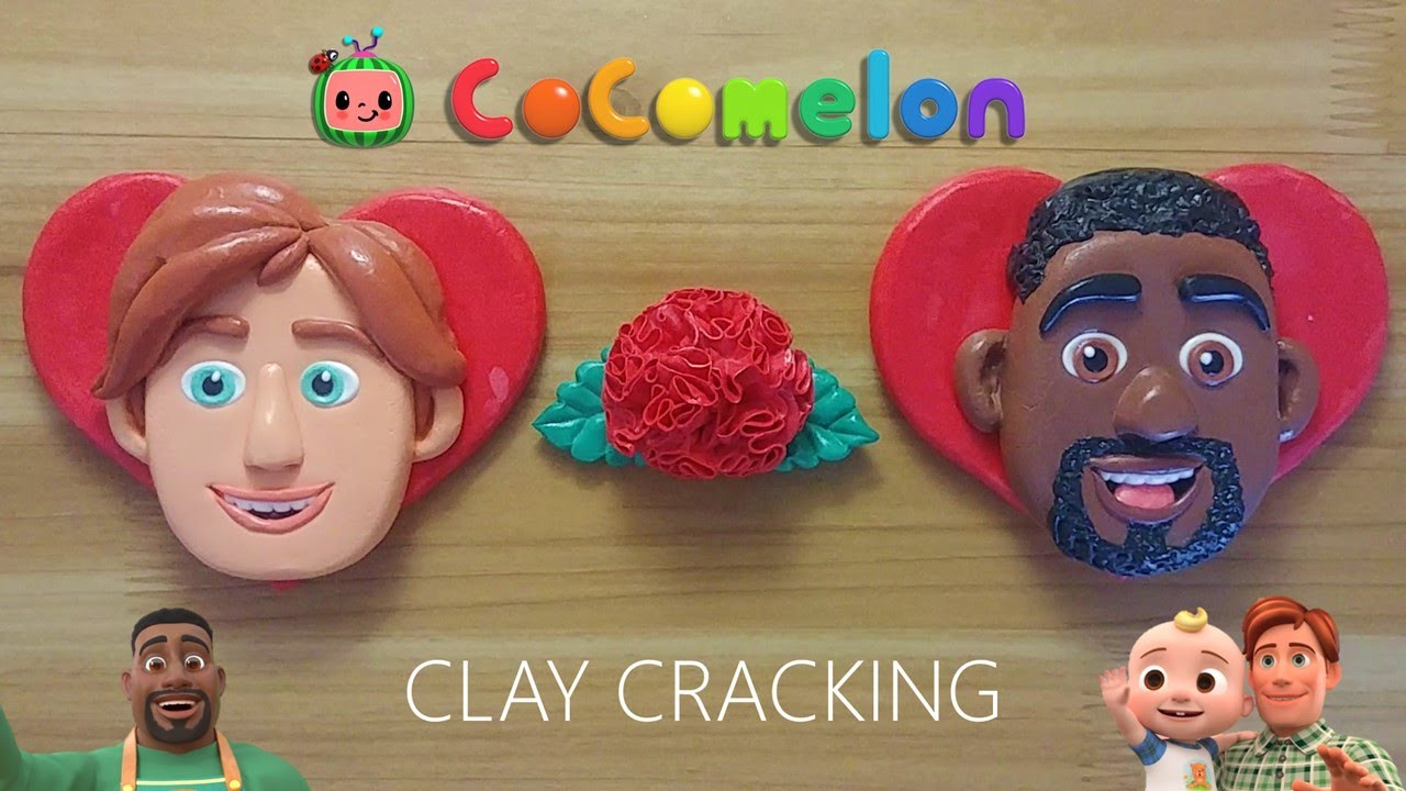 cocomelon Happy father's day clay cracking 코코멜론 아버지 날 점토 부수기