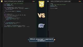 JS vs PHP Auto-Rollback: Error Spike Panic Button #sre