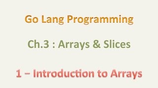 #golang #striversity 03.01 - Introduction to Arrays in Go