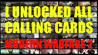 I UNLOCKED ALL CALLING CARDS! 😱 - C​a​l​l​ ​o​f​ ​D​u​t​y​®​ ​​Modern Warfare 2