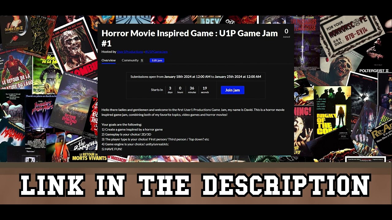 GAME JAM | HORROR MOVIE INSPIRED GAMES | USER1 PRODUCTIONS 2K24 GAME ...