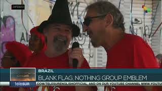 Revellers celebrate at carnival in Brazil with the group “Nada”
