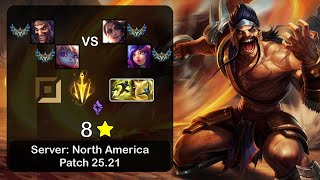 Draven ADC + Poppy vs Samira + Neeko - NA Challenger - Patch 25.21