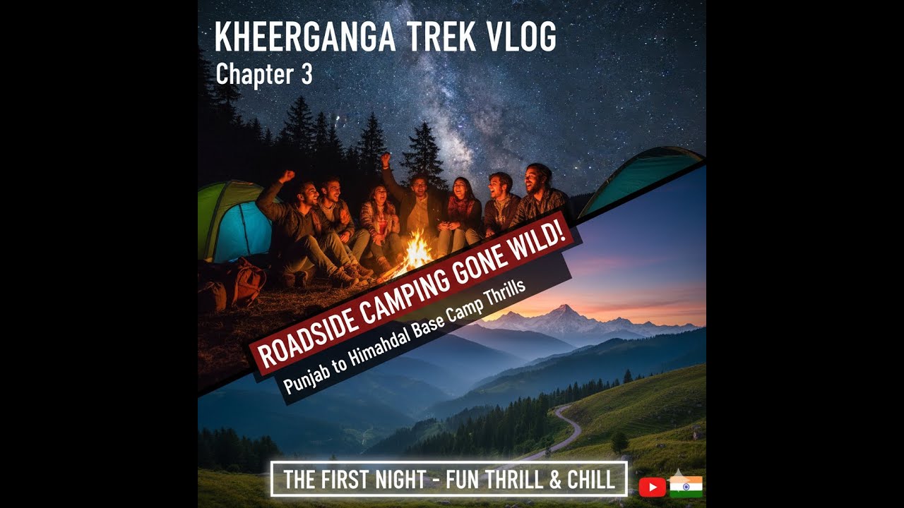 Roadside Camping GONE WILD! ⛺ Punjab to Himachal Base Camp Thrills | Kheerganga VLOG
