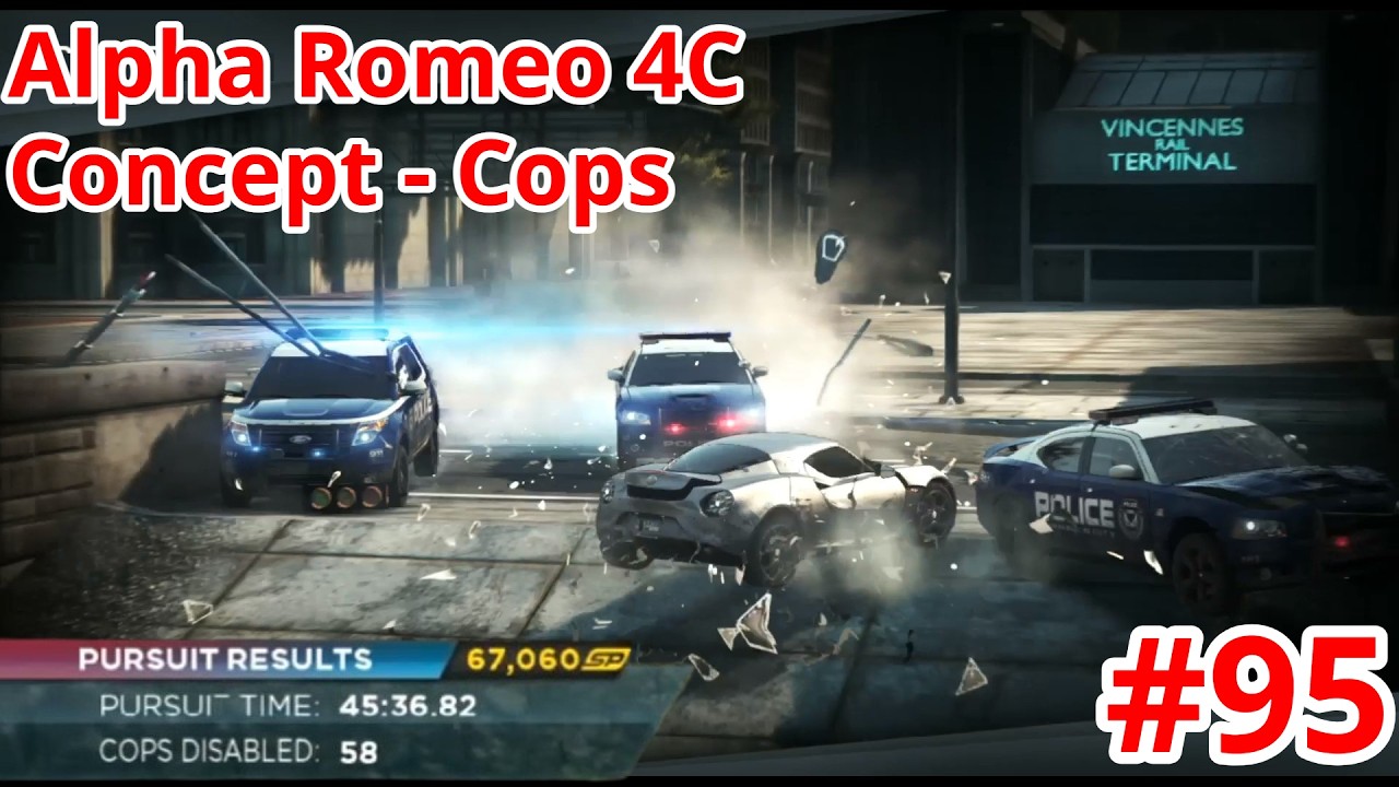 Need for Speed™ Most Wanted 2012 - Alpha Romeo 4C Concept  - Cops【Gameplay #95】