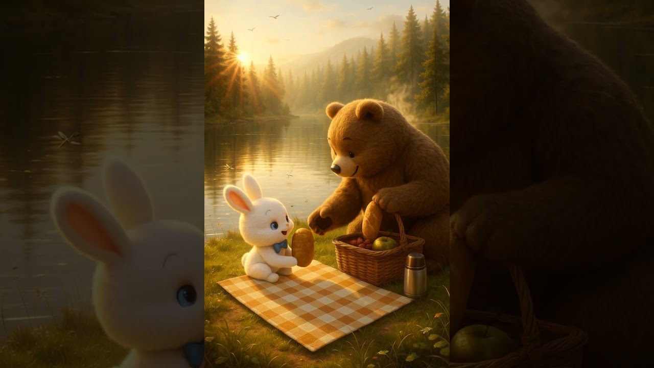 Morning Picnic by the Lake 🌞🐇🐻 | BunnyBoo & Bear’s Peaceful Day 