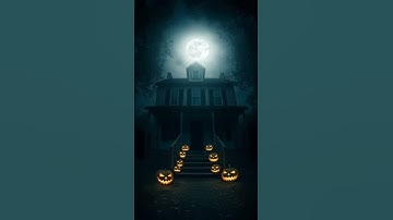 Thumbnail of Haunted house with a full moon