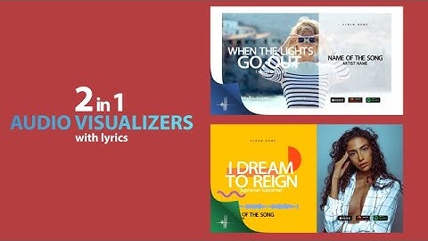 Music Visualizer Minimal With Lyrics After Effects Templates