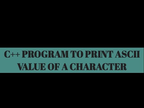 C++ Program to Print ASCII Value of a Character||TURBO C++