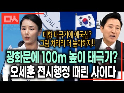 오세훈의 <strong>110억</strong> 태극기 사업 때린 사이다 (feat.조국혁신당 강미정)