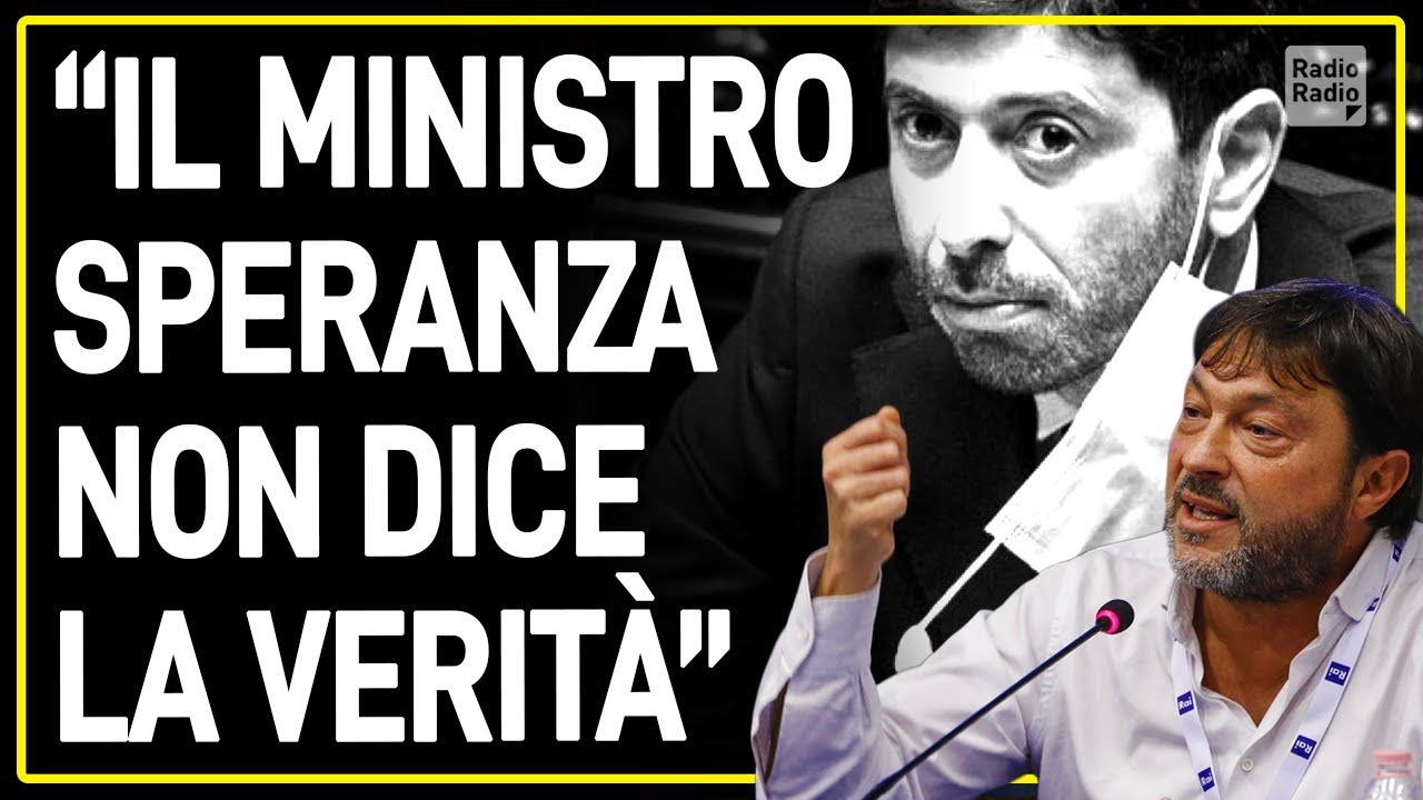 Speranza ha detto il falso in diretta televisiva! Tentano di coprire le mancanze sul piano pandemico