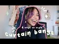 4 easy hairstyles for curtain bangs! (flat iron + curling iron)