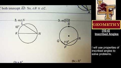 G: [10-4] Inscribed Angles